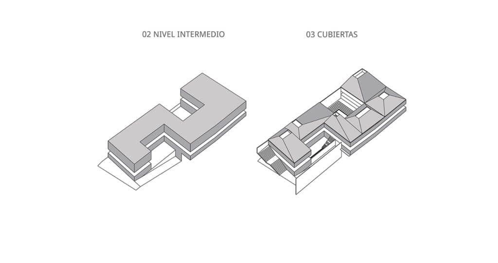 alt=esquema de niveles 2 de Centro Cultural WIÑAY AYNI MARKA