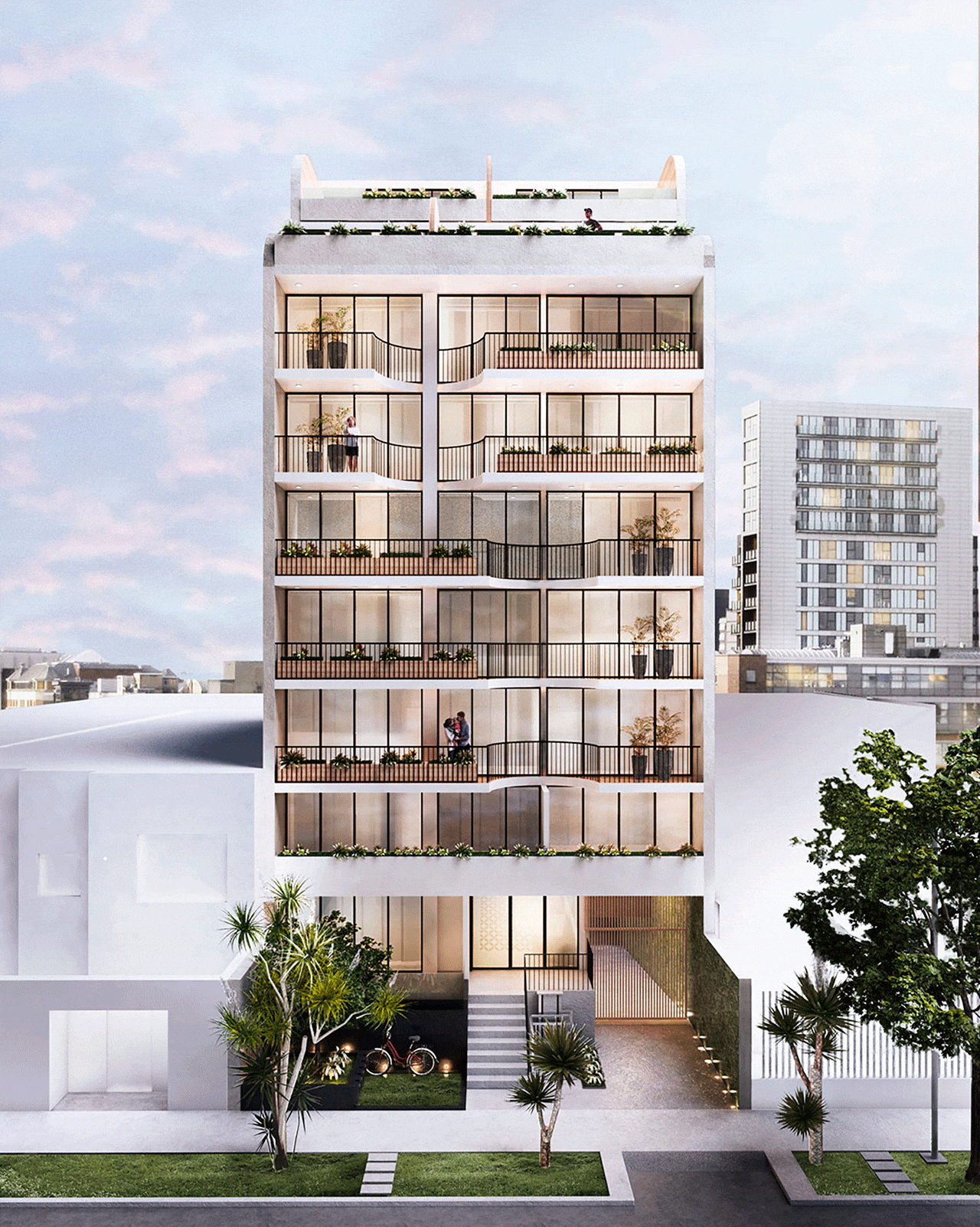 alt=Fachada de vivienda multifamiliar calle francia