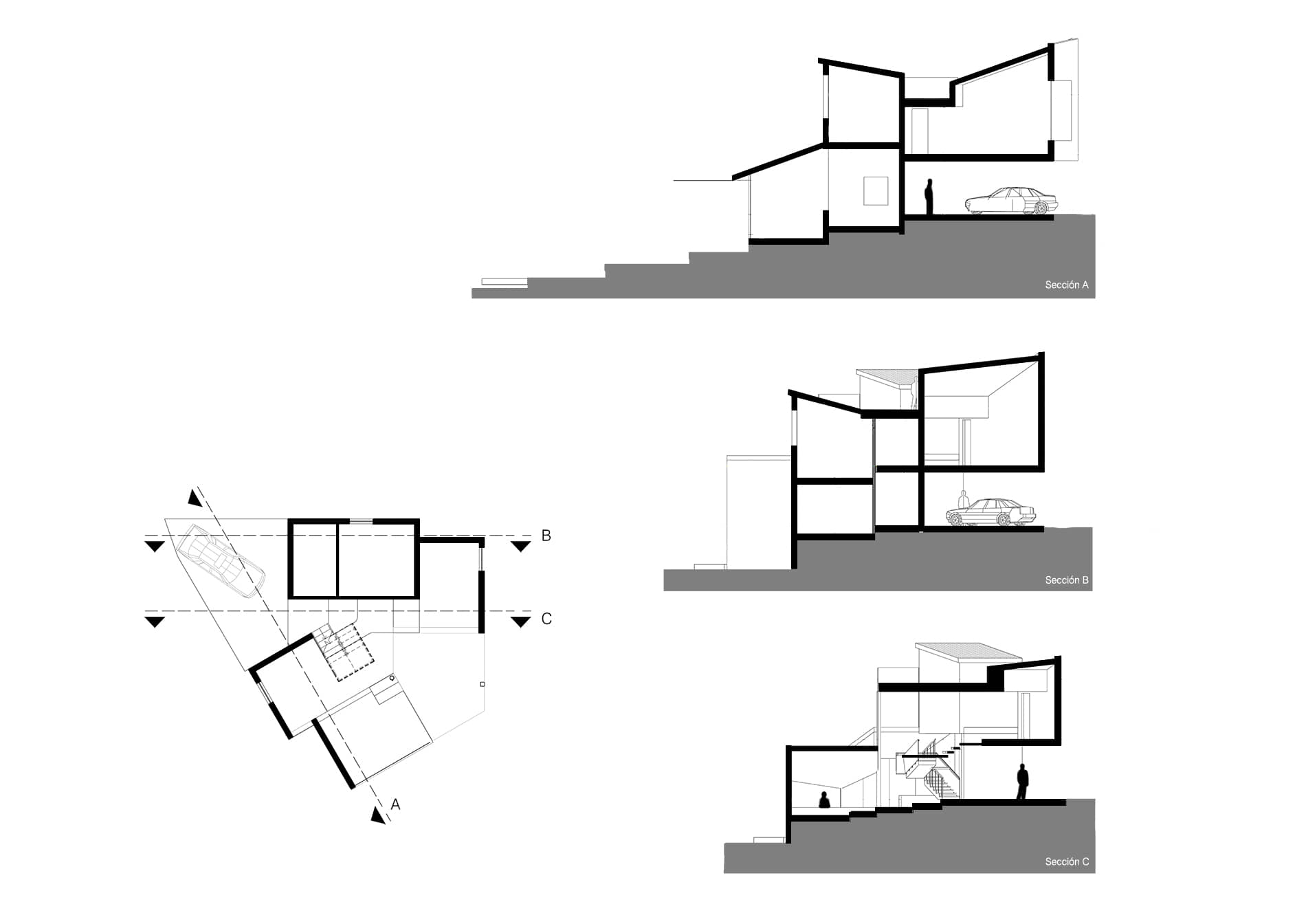 alt=secciones de la vivienda en un castillo