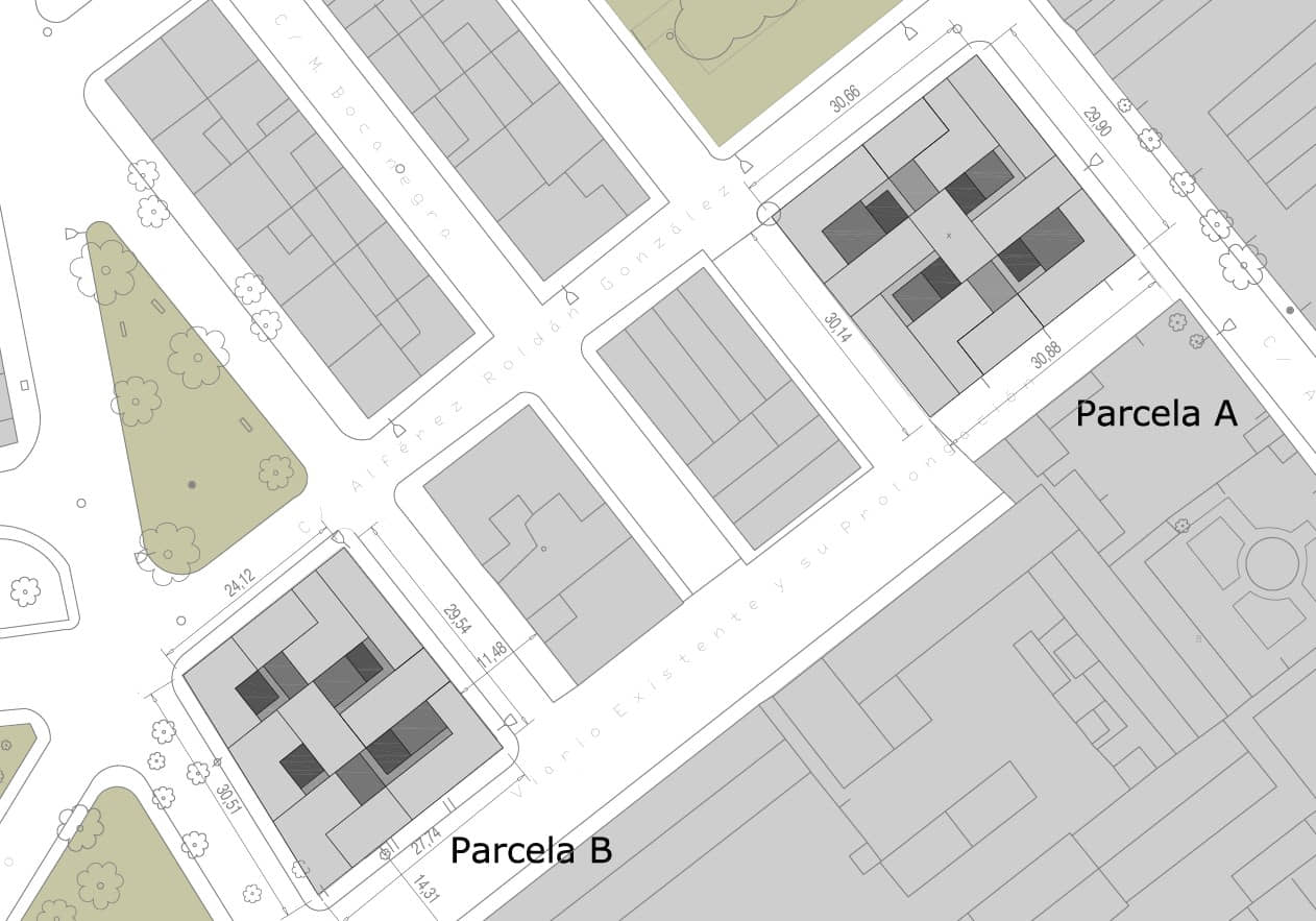 alt= Ubicación de las 60 viviendas públicas con patios abiertos